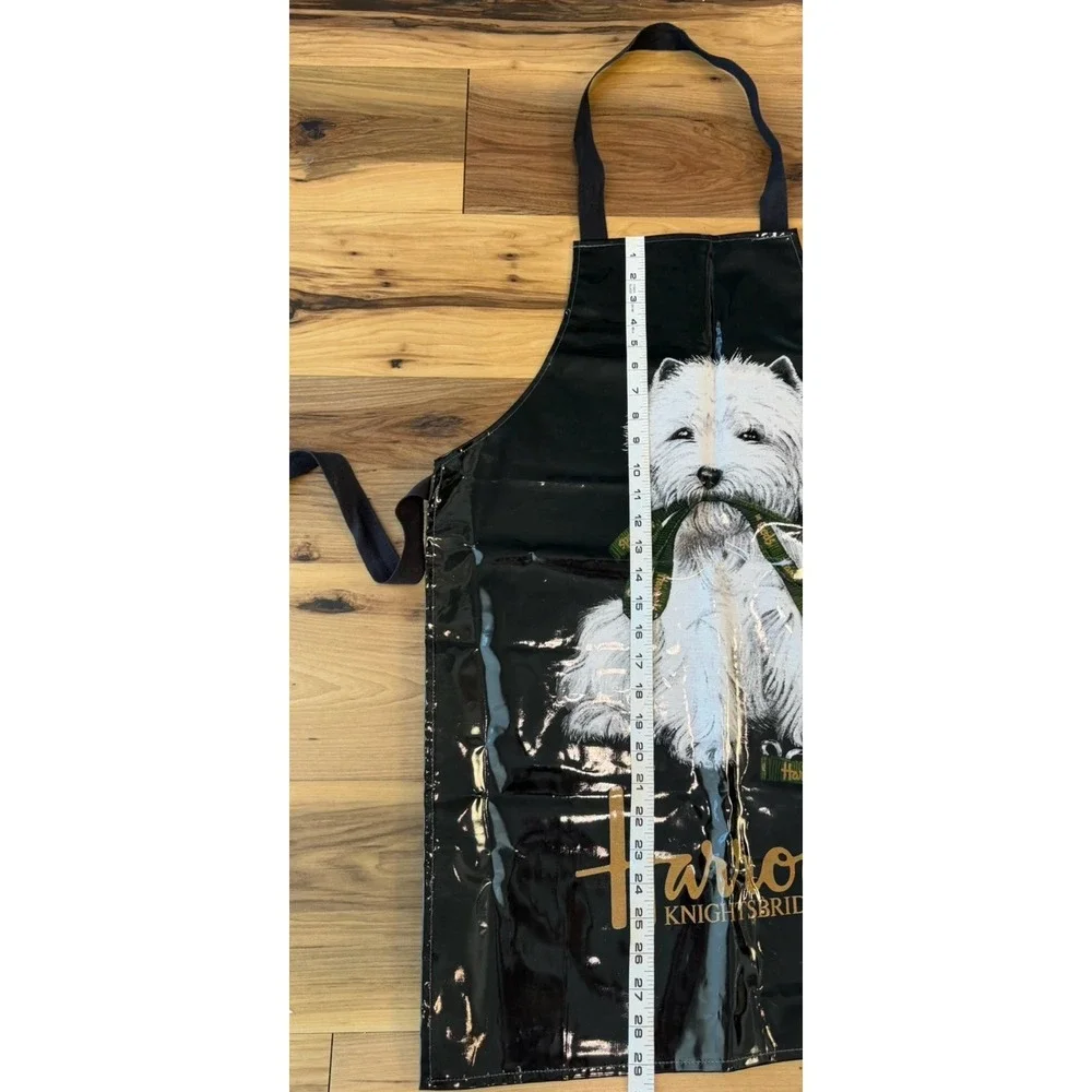 Harrods Knightsbridge Black PVC Apron w/ White West Highland Terrier Westie Dog